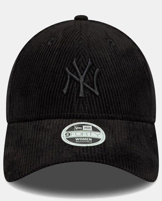 NEW ERA New York Yankees Womens MLB Cord Black 9FORTY Adjustable Cap 60691365 - NEW ERA