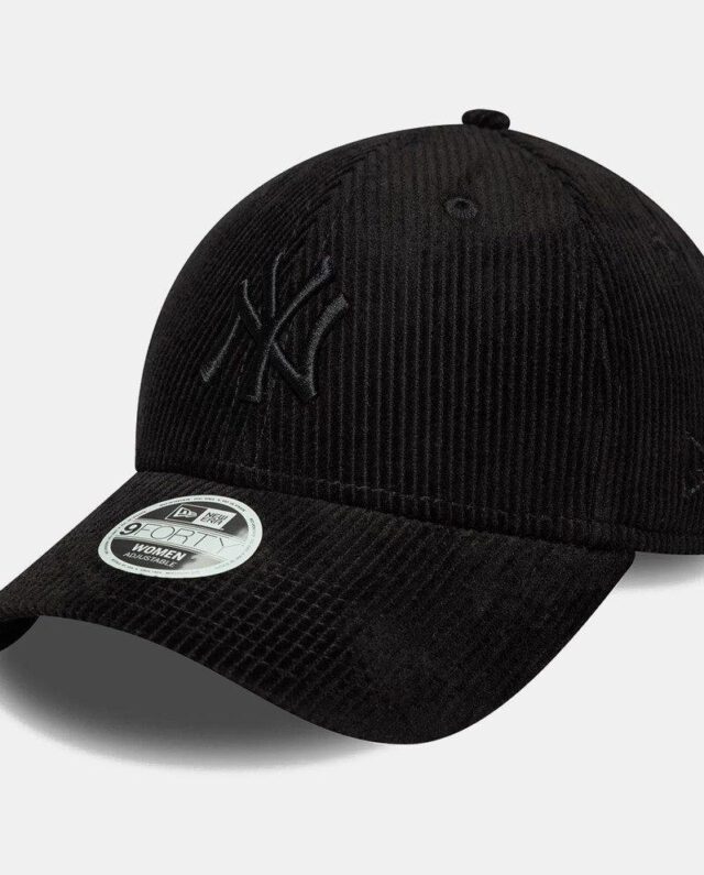 NEW ERA New York Yankees Womens MLB Cord Black 9FORTY Adjustable Cap 60691365 - NEW ERA