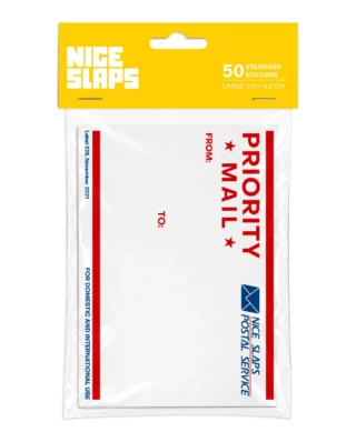 NICE SLAPS Standard Sticker Priority Mail Red, Large 50pcs 10.5 × 14.8 cm