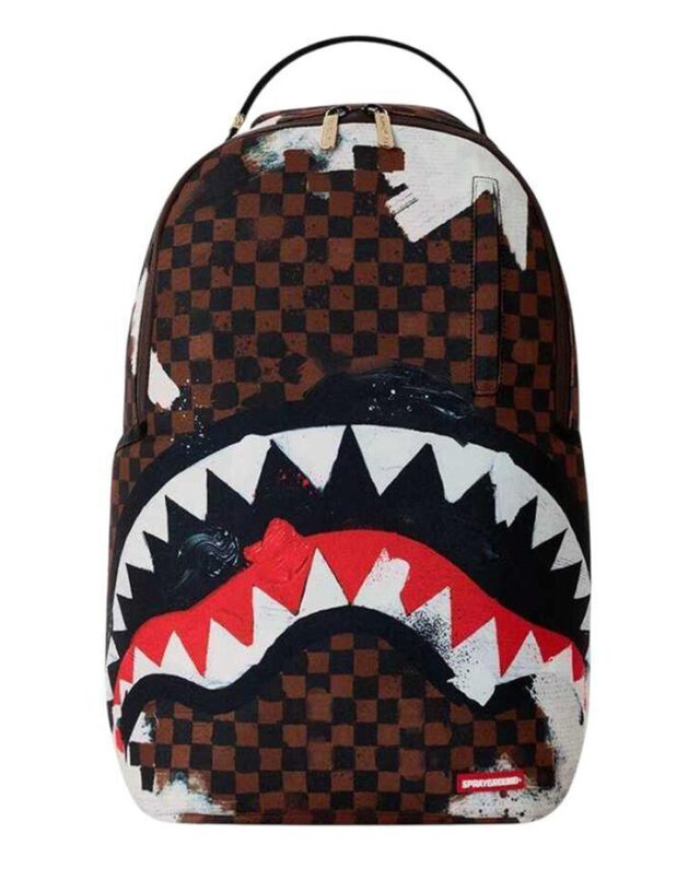 SPRAYGROUND U SHARKS IN PARIS COTTON CANVAS PAINTED BACKPACK B5208 - SPRAYGROUND