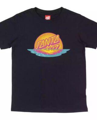 Santa Cruz Youth Sundown Dot Front T-Shirt Black SCA-YTE-1603 - SANTA CRUZ