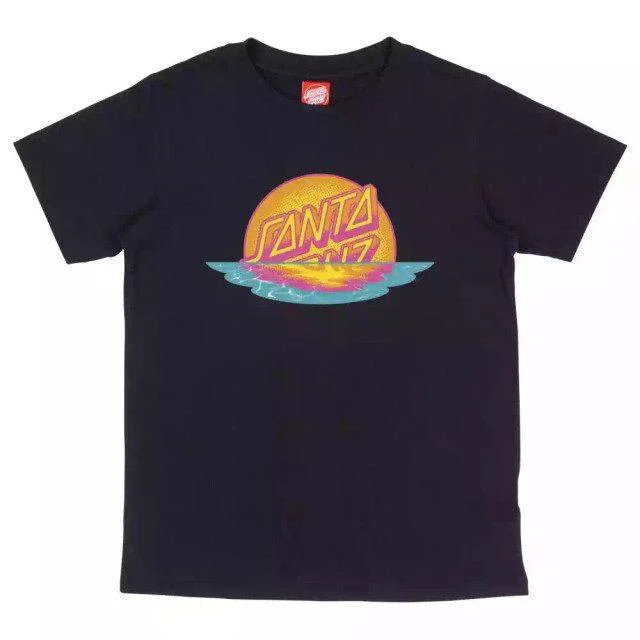 Santa Cruz Youth Sundown Dot Front T-Shirt Black SCA-YTE-1603 - SANTA CRUZ