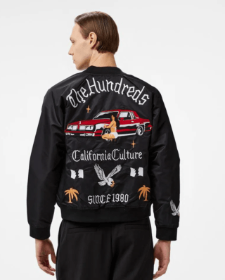 The Hundreds East Souvenir Jacket Black HUNT24F203008 324 - THE HUNDREDS