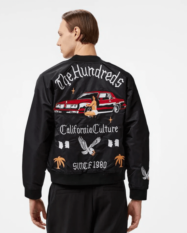 piquehgipuqeghipuqeh The Hundreds East Souvenir Jacket Black HUNT24F203008 324 - THE HUNDREDS
