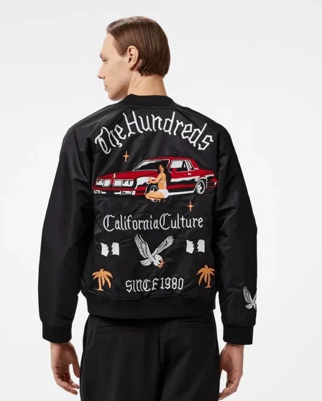 piquehgipuqeghipuqeh The Hundreds East Souvenir Jacket Black HUNT24F203008 324 - THE HUNDREDS