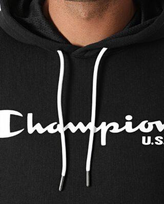 CHAMPION LEGACY HOODIE BASIC 216893 KK001 NBK/WHT/HTR BLACK - Champion
