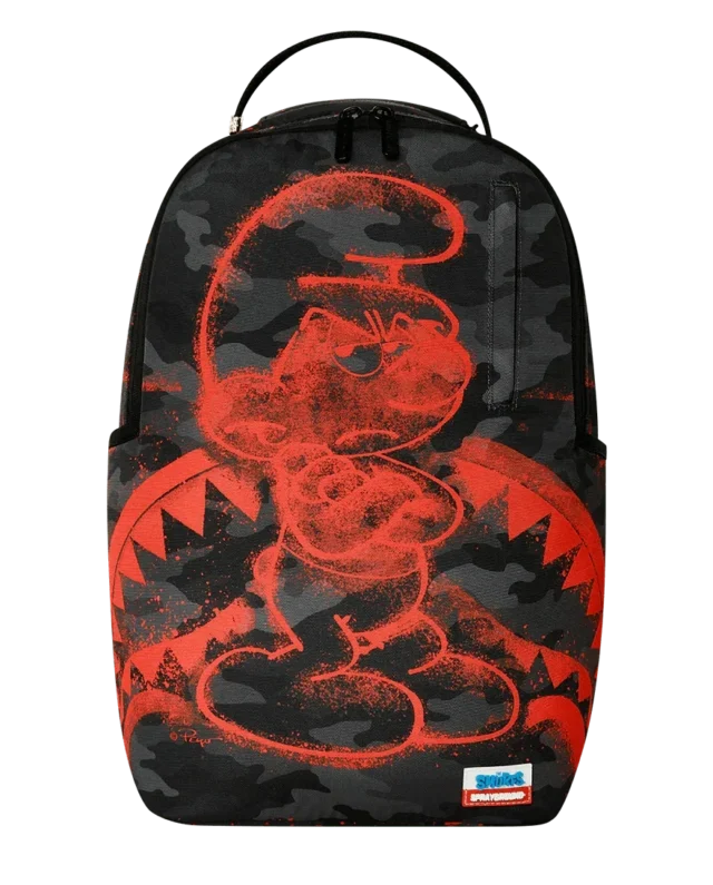 SPRAYGROUND SMURFS RED STENCIL DLXSR BACKPACK B9116 46 x 15 x 29 cm