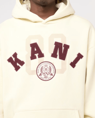 KARL KANI COLLEGE 89 OVERSIZE HOODIE BEIGE KM254-028-1 - KARL KANI