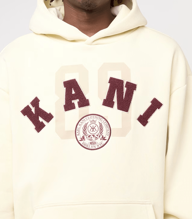 KARL KANI COLLEGE 89 OVERSIZE HOODIE BEIGE KM254-028-1 - KARL KANI