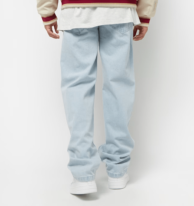 Karl Kani Small Signature Baggy Five Pocket Denim Bleached Blue Blue KMI-PL051-090-12 - KARL KANI