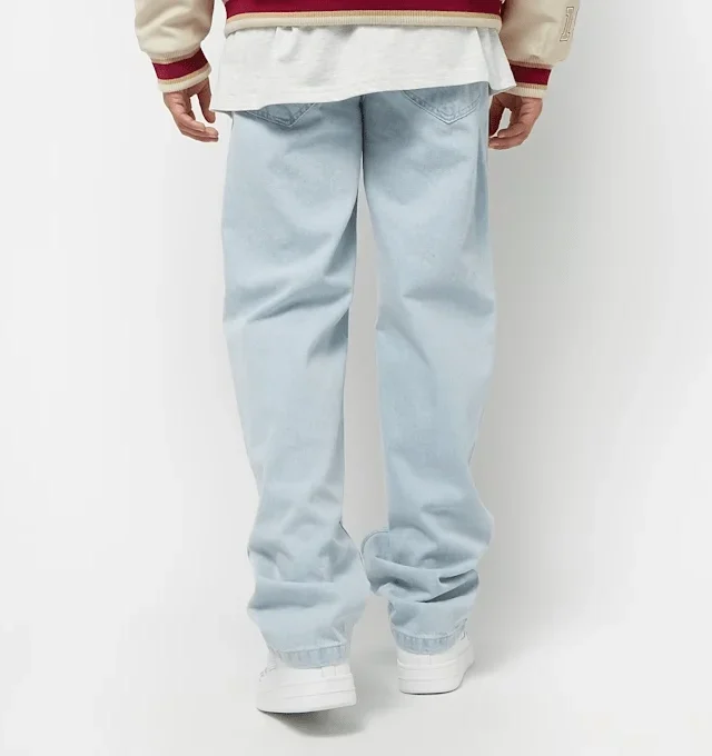 Karl Kani Small Signature Baggy Five Pocket Denim Bleached Blue KMI-PL051-090-12-AW26 - KARL KANI