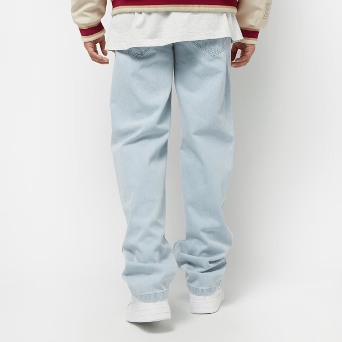 Karl Kani Small Signature Baggy Five Pocket Denim Bleached Blue Blue KMI-PL051-090-12 - Image 2