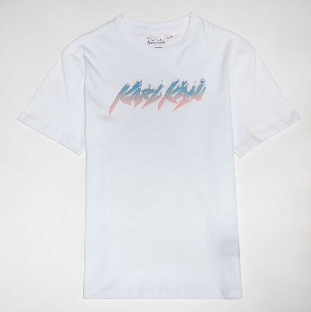 Karl Kani Kids Flames Oversized Tee White KC251-001-1 - KARL KANI