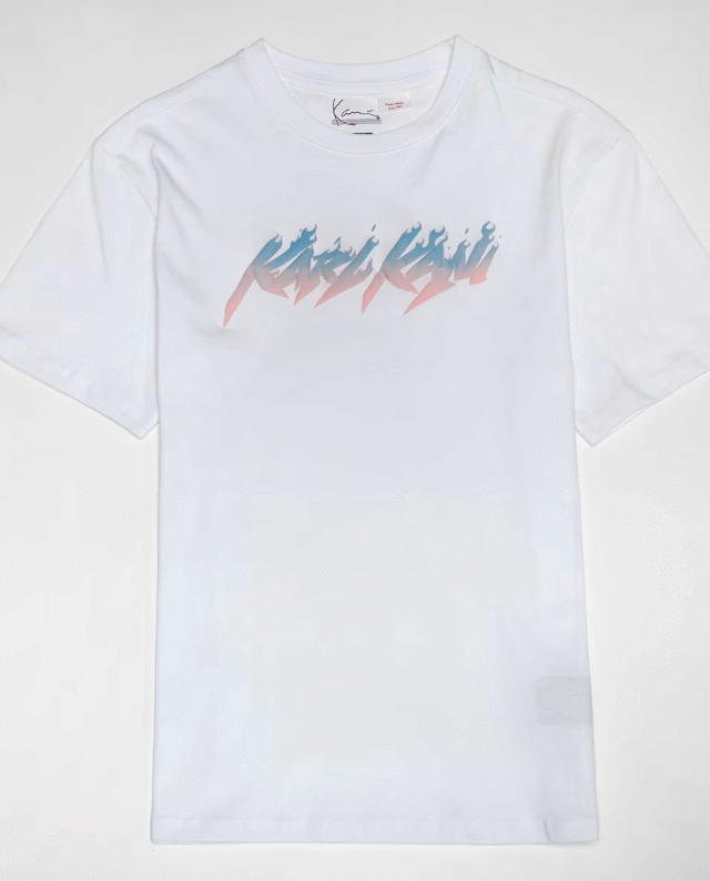 Karl Kani Kids Flames Oversized Tee White KC251-001-1 - KARL KANI
