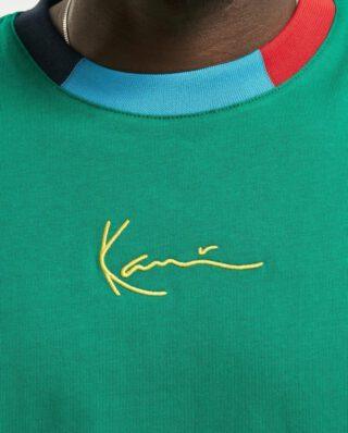 KARL KANI MAN SMALL SIGNATURE TEE KKMQ12129GRN GREEN - KARL KANI
