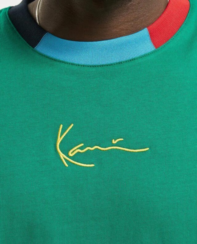 KARL KANI MAN SMALL SIGNATURE TEE KKMQ12129GRN GREEN - KARL KANI