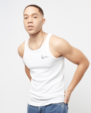 Karl Kani Chest Signature Essential Waffle Tanktop White KM-TK021-002-01