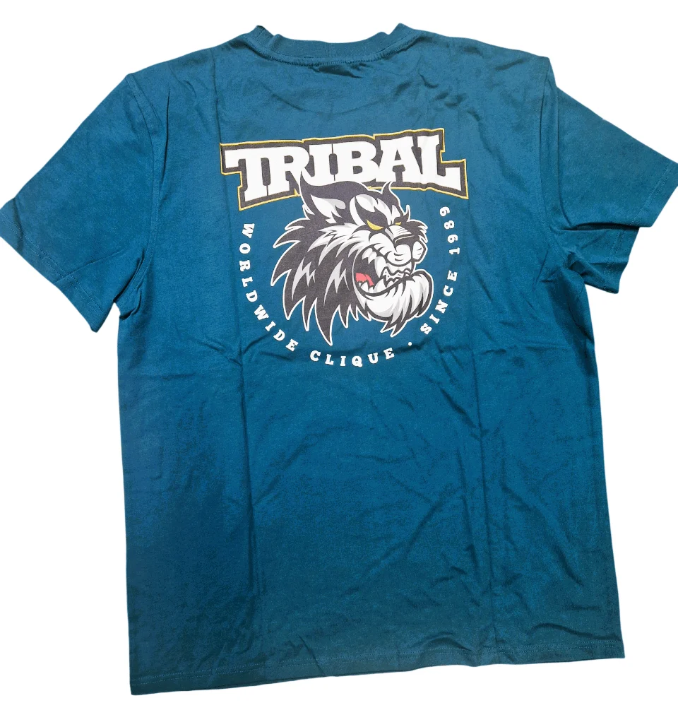 Tribal Gear Fisek Tiger T-shirt Dark Teal TR3043-411 - Image 2