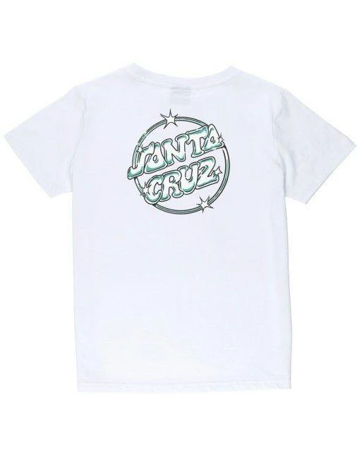 Santa Cruz Youth Glint Dot T-Shirt White SCA-YTE-1579 - SANTA CRUZ