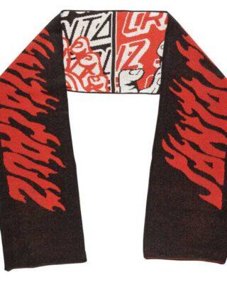 Santa Cruz Handled Scarf Black/Red/White SCA-ACC-0243 324 60″ x 8″ - SANTA CRUZ