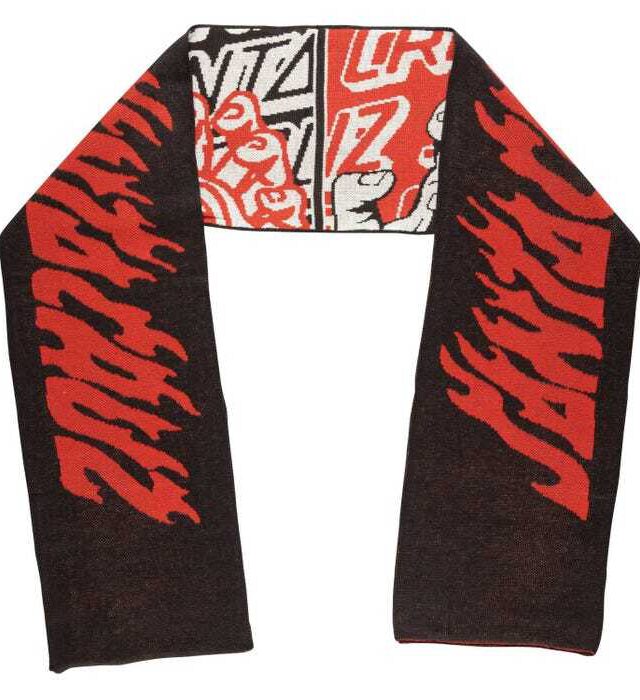 Santa Cruz Handled Scarf Black/Red/White SCA-ACC-0243 324 60″ x 8″ - SANTA CRUZ