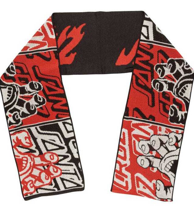 sca-acc-0243_1 Santa Cruz Handled Scarf Black/Red/White SCA-ACC-0243 324 60″ x 8″ - SANTA CRUZ