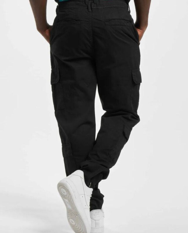 URBAN CLASSICS TAPERED DOUBLE CARGO PANTS TB3698 BLACK - UrbanClassics