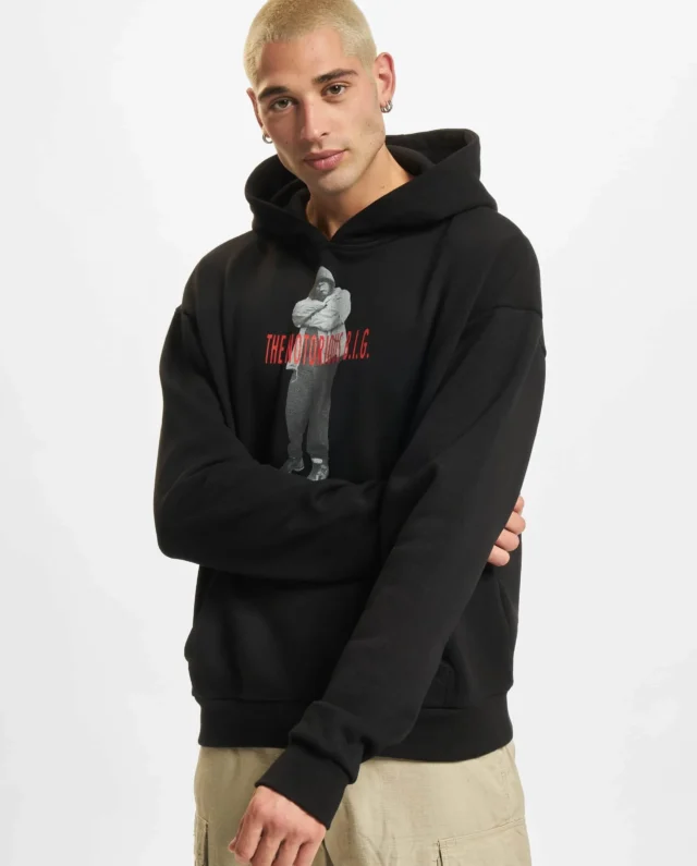 Upscale Studios Biggie Smalls Concrete Heavy Oversize Hoody Black MT2113