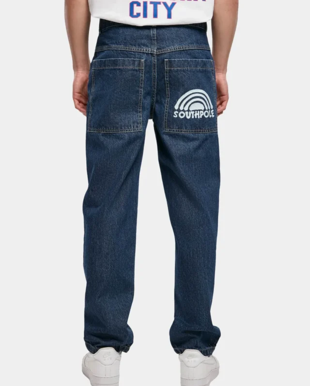 SOUTHPOLE SPRAY LOGO DENIM RETRO SP216 DARKBLUE WASHED - SOUTHPOLE