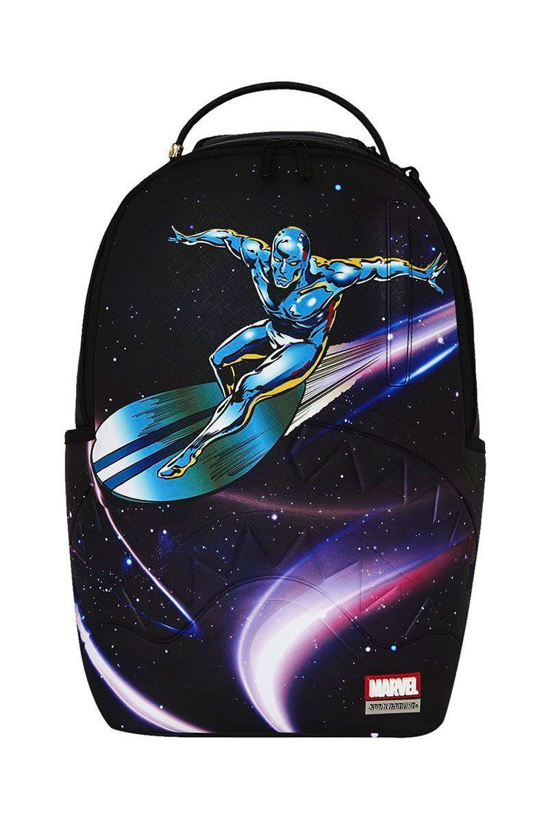 SPRAYGROUND MARVEL AVENGERS SILVER SURFER COMIC DESIGN COLLAGE WITH EMBOSSED SHARK BACKPACK B8994 46 x 15 x 29 cm