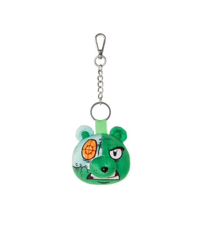 SPRAYGROUND CYBORG BEAR HEAD KEYCHAIN Z713 7.5 cm x 9 cm x 3.8 cm