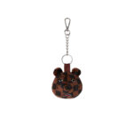 SPRAYGROUND BROWN CHECKER BEAR HEAD KEYCHAIN Z714 7.5 cm x 9 cm x 3.8 cm