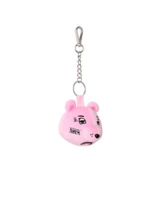 SPRAYGROUND PINK BEAR HEAD KEYCHAIN Z716 7.5 cm x 9 cm x 3.8 cm - SPRAYGROUND