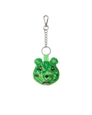 SPRAYGROUND DOODLE CHECKER BEAR HEAD KEYCHAIN Z721 7.5 cm x 9 cm x 3.8 cm
