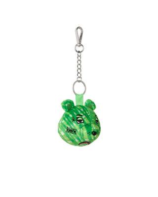 SPRAYGROUND DOODLE CHECKER BEAR HEAD KEYCHAIN Z721 7.5 cm x 9 cm x 3.8 cm - SPRAYGROUND