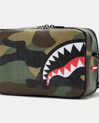 SPRAYGROUND WOODLAND CAMO CHECK TOILETRY BAG B8266 20 cm × 11.5 cm × 6 cm - SPRAYGROUND