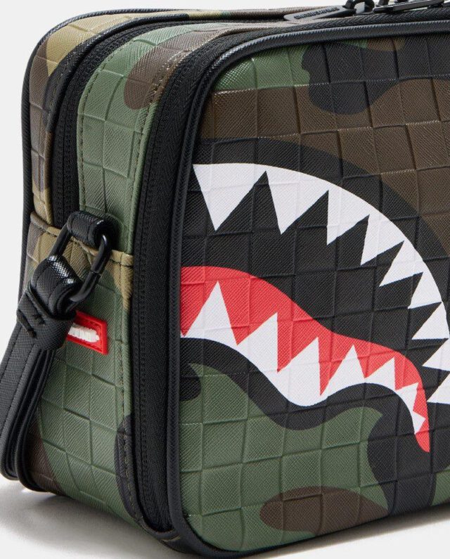 SPRAYGROUND WOODLAND CAMO CHECK TOILETRY BAG B8266 20 cm × 11.5 cm × 6 cm - SPRAYGROUND