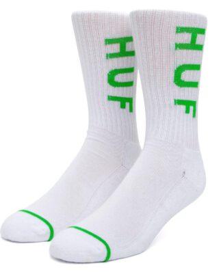 HUF ESSENTIAL OG LOGO SOCK WHITE