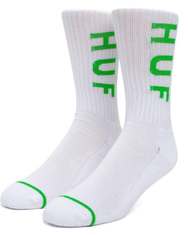HUF ESSENTIAL OG LOGO SOCK WHITE