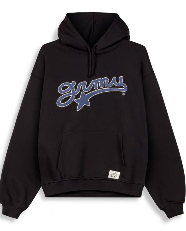 GRIMEY MUD'S THE RESIDENCE MADRID BOXY HOODIE BLACK GCH642-BLK