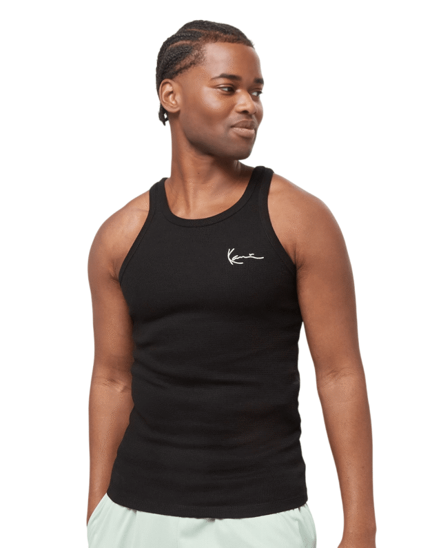 Karl Kani Chest Signature Essential Waffle Tanktop black KM-TK021-001-01