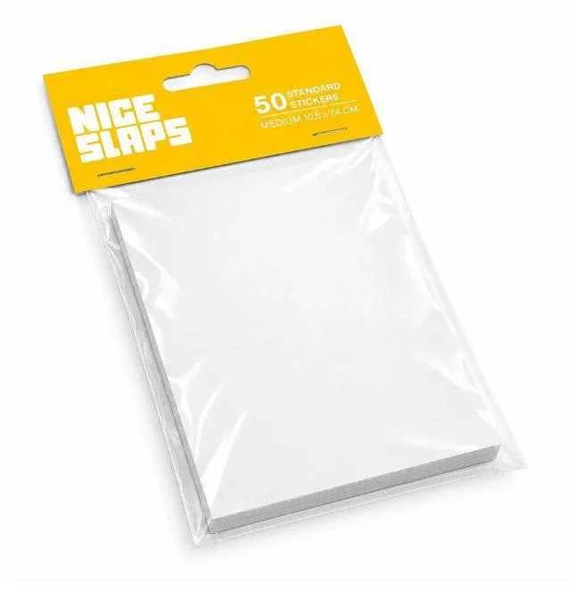 NICE SLAPS Standard Sticker Blanks White, Large 50pcs 10,5 × 14,8 cm - Image 3