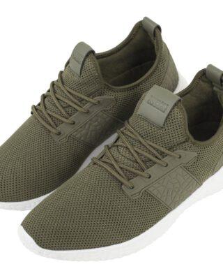 URBAN CLASSICS ADVANCED LIGHT RUNNER SHOE OLIVE-WHITE - UrbanClassics