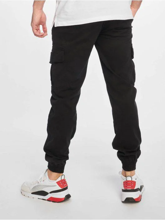 URBAN CLASSICS WASHED CARGO TWILL JOGGING PANTS ΤΒ1435 BLACK - UrbanClassics