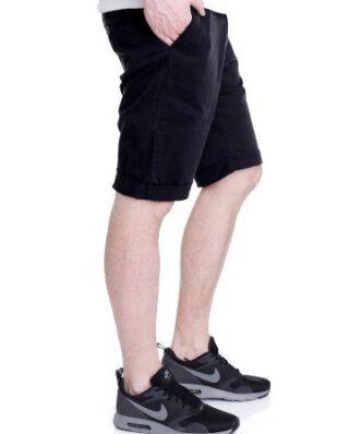 URBAN CLASSICS STRETCH TURNUP CHINO SHORTS TB1264 BLACK - UrbanClassics