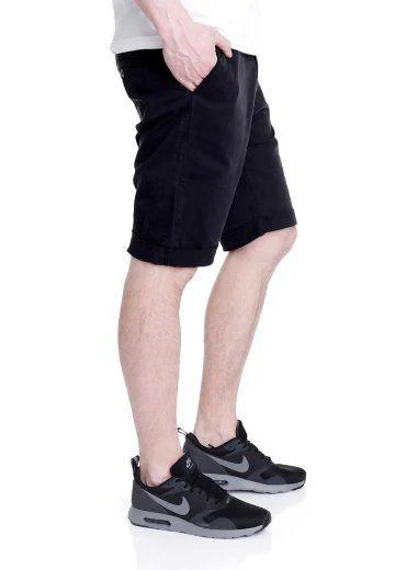 URBAN CLASSICS STRETCH TURNUP CHINO SHORTS TB1264 BLACK - UrbanClassics