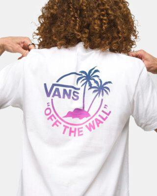VANS CLASSIC MINI DUAL PALM T-SHIRT WHITE VN0A7SMYYUQ1 - VANS