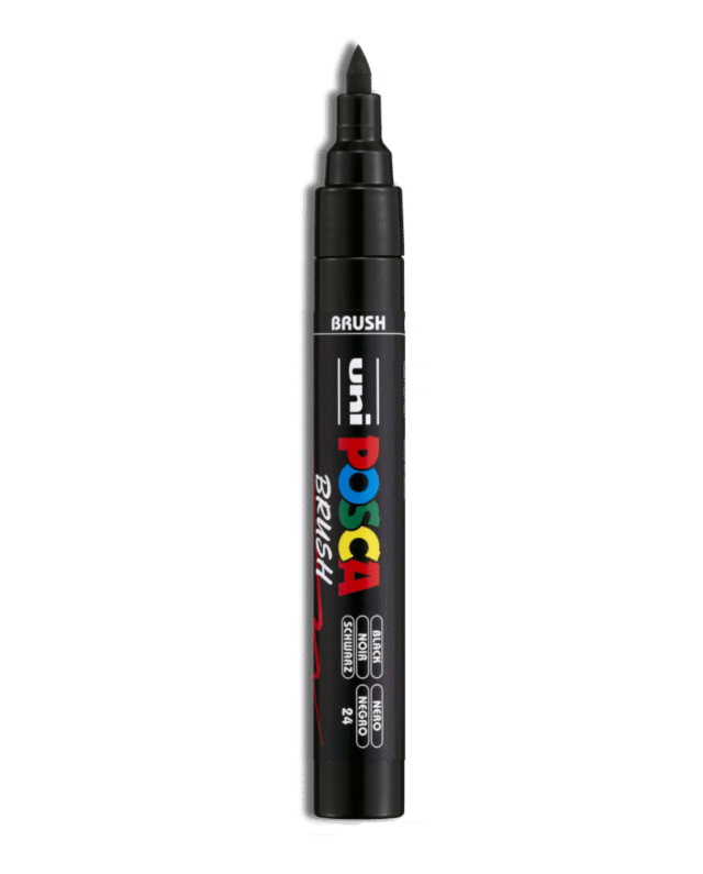 POSCA PC-5BR BRUSH TIP WATER-BASED PAINT MARKER 1-4 MM