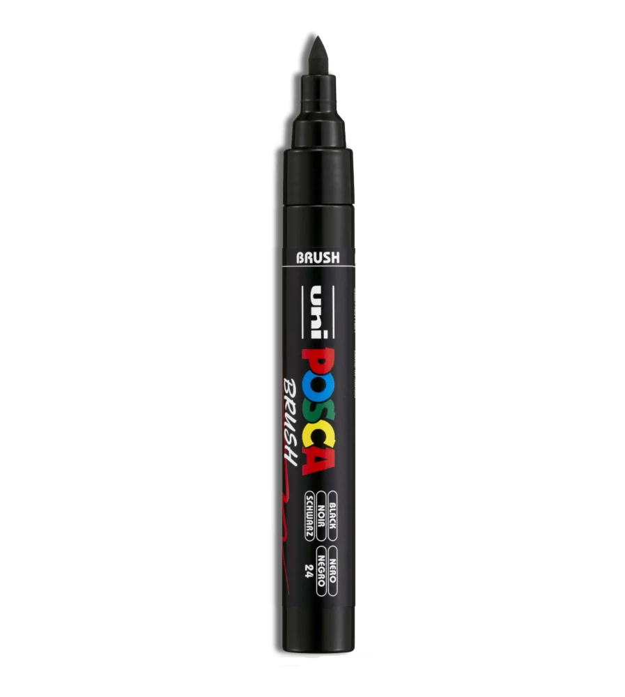 POSCA PC-5BR BRUSH TIP WATER-BASED PAINT MARKER 1-4 MM