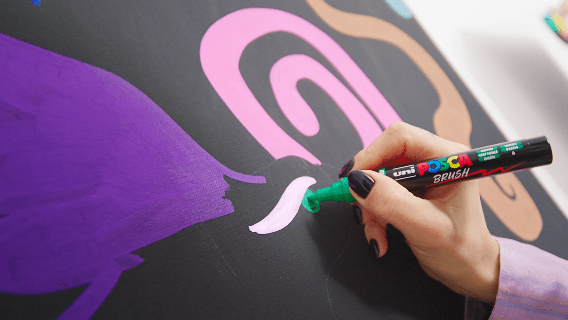POSCA PC-5BR BRUSH TIP WATER-BASED PAINT MARKER 1-4 MM - Image 4
